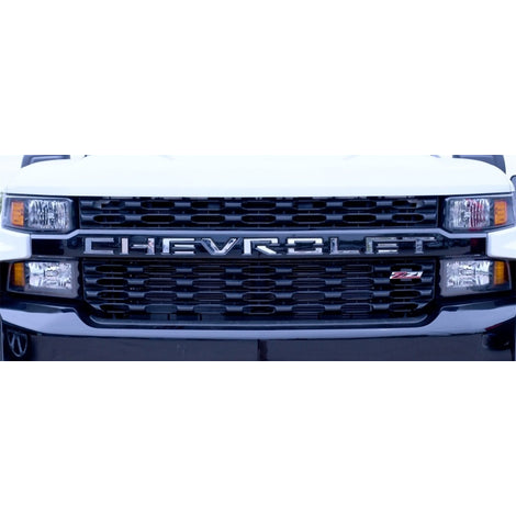 Grille Letters Stainless Steel <br> 19-21 Chevy Silverado 1500