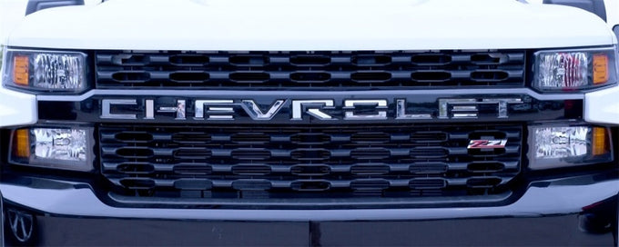 Grille Letters Stainless Steel <br> 19-21 Chevy Silverado 1500