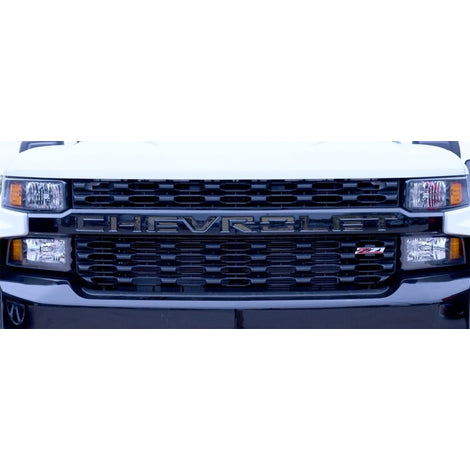 Grille Black Platinum Chevrolet Letters <br> 2020 Chevy Silverado 2500 3500 HD