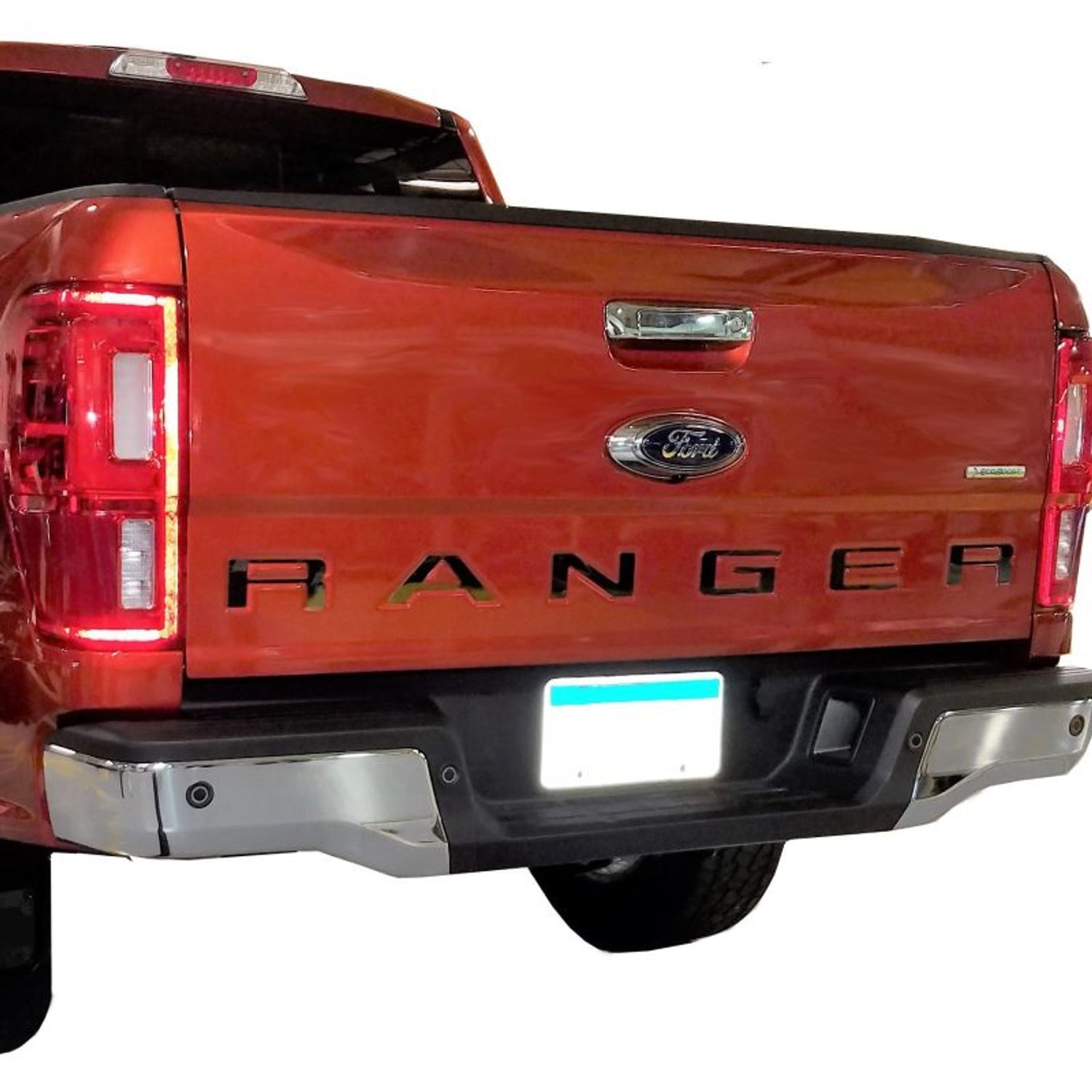 Black Platinum Tailgate Letters RANGER <br> 19-23 Ford Ranger