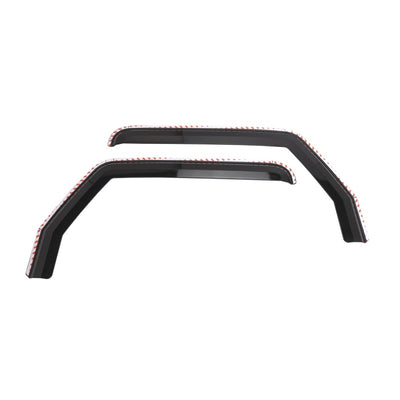 Front Element Chrome Window Visors <br> 18-24 Jeep Gladiator, Wrangler JK