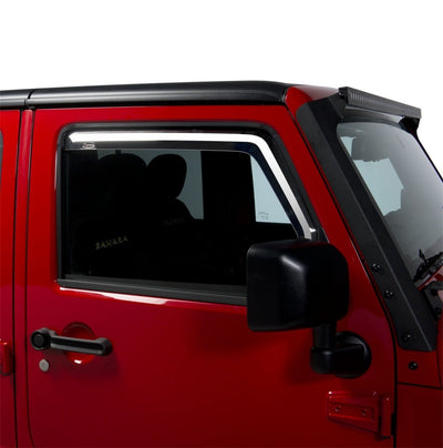 Front Only Element Tinted Window Visors <br> 07-18 Jeep Wrangler JK