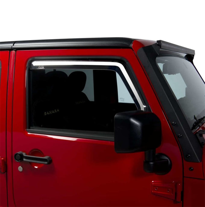 Front Only Element Tinted Window Visors <br> 07-18 Jeep Wrangler JK