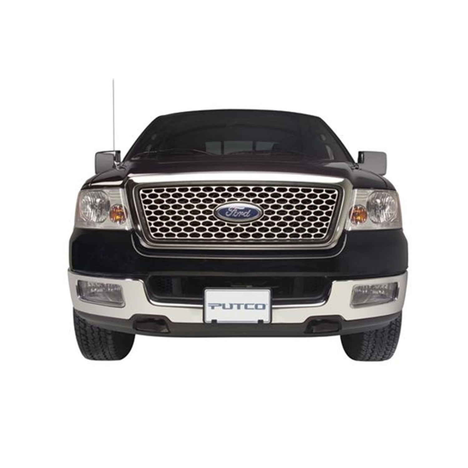Designer FX Grilles Honeycomb w/ Logo Over <br> 99-04 Ford F-250 F-350