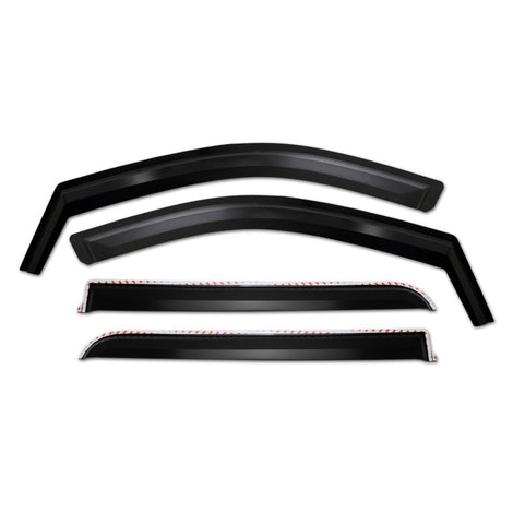 Set of 4 Element Matte Black Window Visor <br> 19-25 Chevy Silverado, GMC Sierra 1500 2500 3500 HD