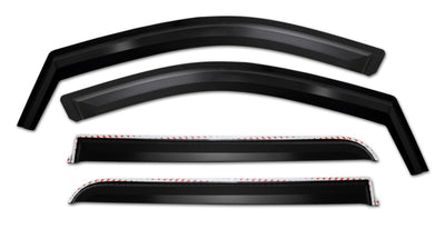 Set of 4 Element Matte Black Window Visor <br> 19-25 Chevy Silverado, GMC Sierra 1500 2500 3500 HD