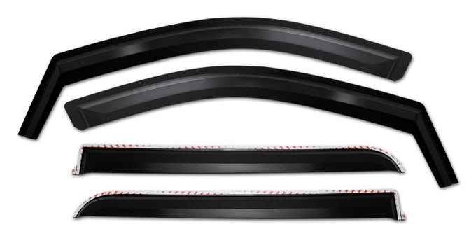 Set of 4 Element Matte Black Window Visor <br> 19-25 Chevy Silverado, GMC Sierra 1500 2500 3500 HD