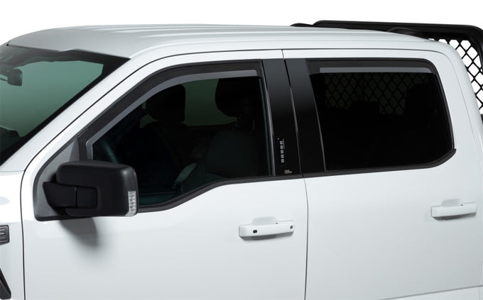 Set of 4 Element Matte Black Window Visor <br> 19-25 Chevy Silverado, GMC Sierra 1500 2500 3500 HD