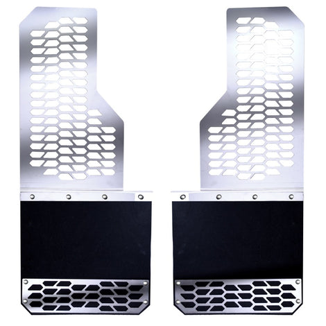 Polished Stainless Steel HEX Steel Mud Skins <br> 15-24 Ford F-150