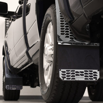 Polished Stainless Steel HEX Steel Mud Skins <br> 10-18 Dodge Ram 2500 3500