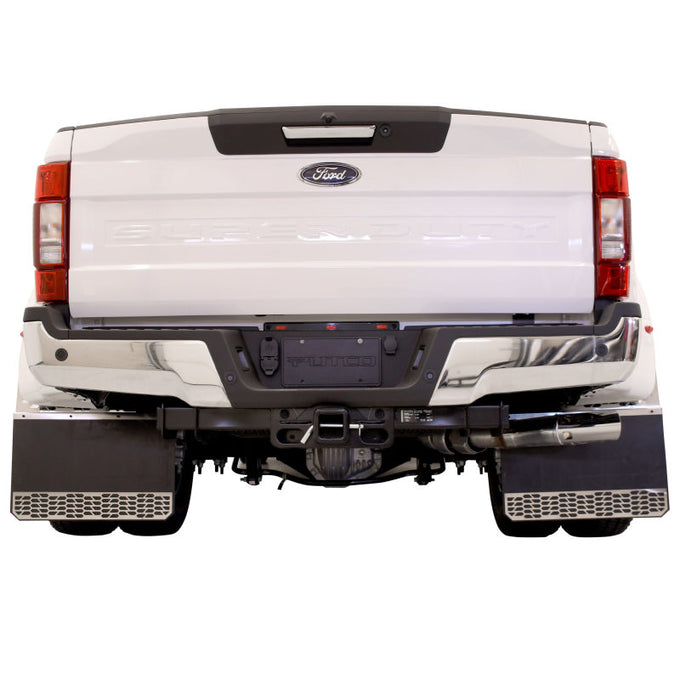 Brushed Stainless Steel HEX Steel Mud Skins <br> 17-24 Ford F-350 F-450 Super Duty