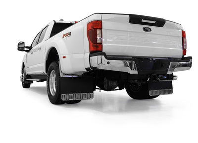 Brushed Stainless Steel HEX Steel Mud Skins <br> 19-24 Dodge Ram 3500