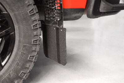 Brushed Stainless Steel HEX Steel Mud Skins <br> 19-24 Dodge Ram 3500