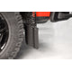 Front Brushed Stainless Steel HEX Steel Mud Skins <br> 15-19 Chevy Silverado, GMC Sierra 3500 HD