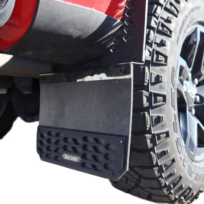 Rear Black HEX Mud Skins <br> 17-24 Ford F-350 F-450 Super Duty