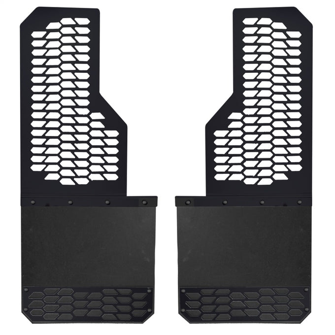 Rear Black HEX Mud Skins <br> 11-16 Ford F-350 F-450 Super Duty