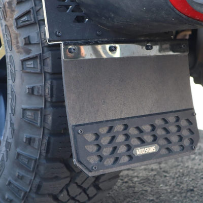 Front Black HEX Mud Skins <br> 15-19 Chevy/GMC Silverado Sierra 3500 HD