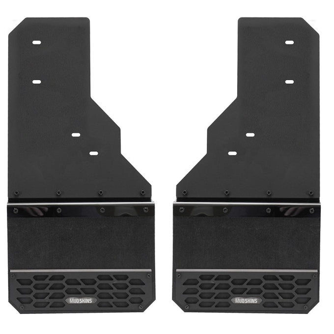 Black HEX Mud Skins Front <br> 2020 Chevy Silverado, GMC Sierra 2500 3500 HD
