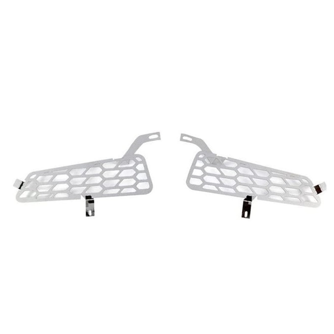 Hex Shield Polished SS Bumper Grille Inserts <br> 17-20 Ford F-150