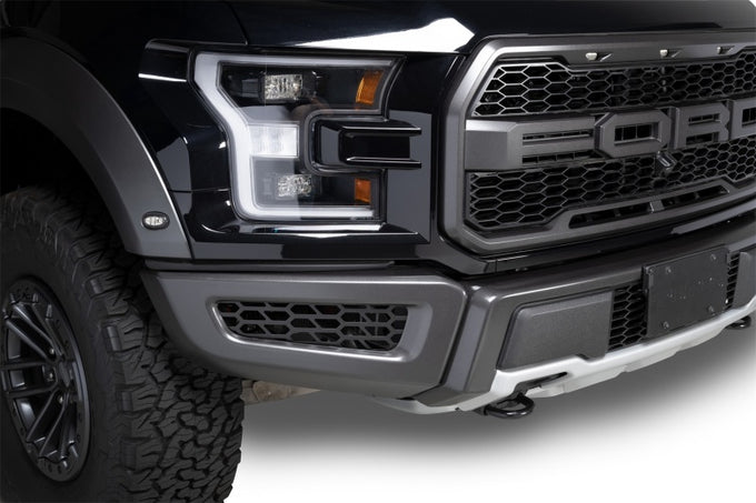 Black Powder Coated Bumper Grille Inserts <br> 17-20 Ford F-150