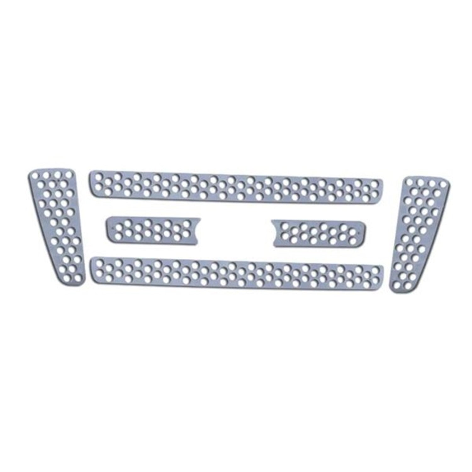 6-pcs Punch SS Grilles w/ Logo CutOut <br> 04-08 Ford F-150
