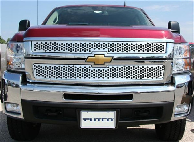 Punch Stainless Steel Grilles <br> 07-10 Chevy Silverado 2500 3500
