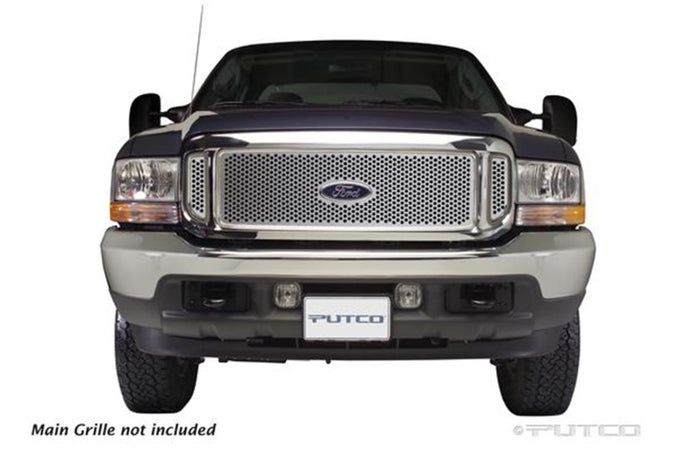 Side Vents Only Punch Stainless Steel Grilles <br> 99-04 Ford F-250 F-35