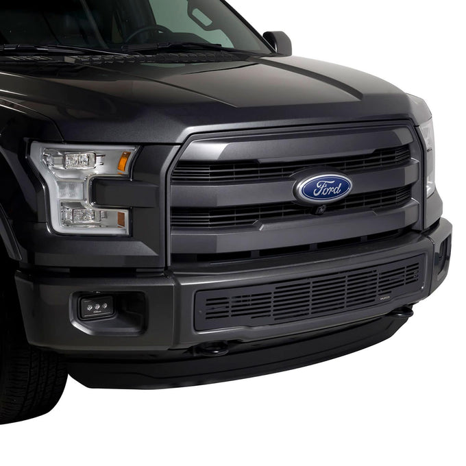 Polished SS Punch Design Bumper Grille Inserts <br> 23-24 Ford F-350 F-250