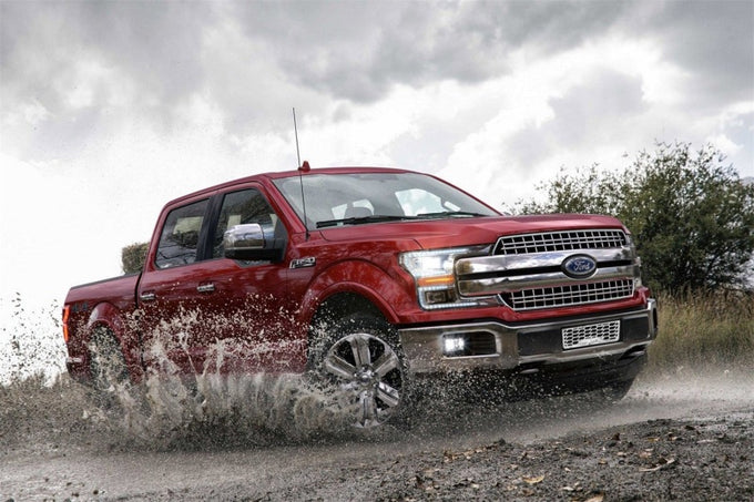 Polished Bar Pattern Bumper Grille Inserts <br> 20-23 Ford F-250 F-350