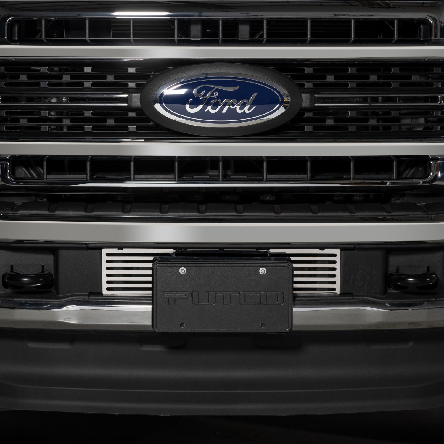 Polished SS Hex Shield Design Bumper Grille <br> 23-24 Ford F-350 F-250
