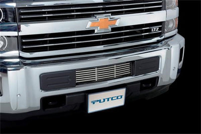 Stainless Steel Bar Design Bumper Grille Inserts <br> 15-19 Chevy Silverado, GMC Sierra 2500 3500 HD