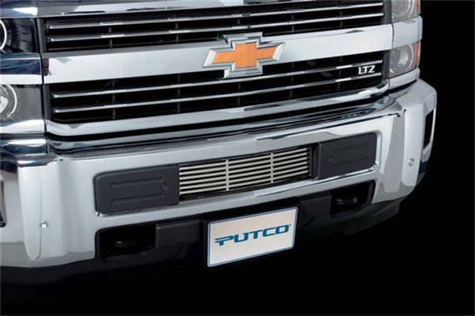 Stainless Steel Bar Design Bumper Grille Inserts <br> 15-19 Chevy Silverado, GMC Sierra 2500 3500 HD