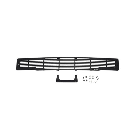Stainless Steel Black Bar Design Bumper Grille Inserts <br> 15-17 Ford F-150