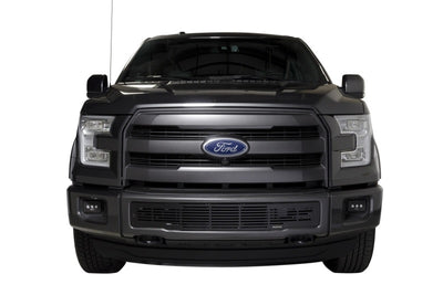 Stainless Steel Black Bar Design Bumper Grille Inserts <br> 15-17 Ford F-150