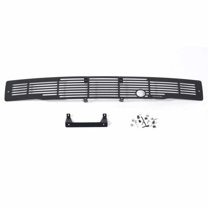 Black Bar Design w/ Heater Plug Bumper Grille Inserts <br> 15-17 Ford F-150