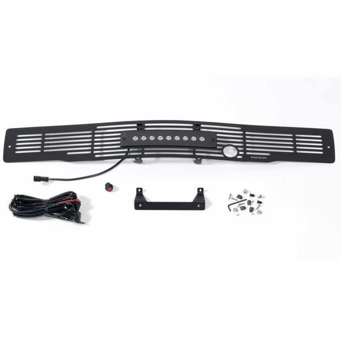 Bumper Grille Insert w/Heater Plug & 10in Luminix Lightbar <br> 15-17 Ford F-150