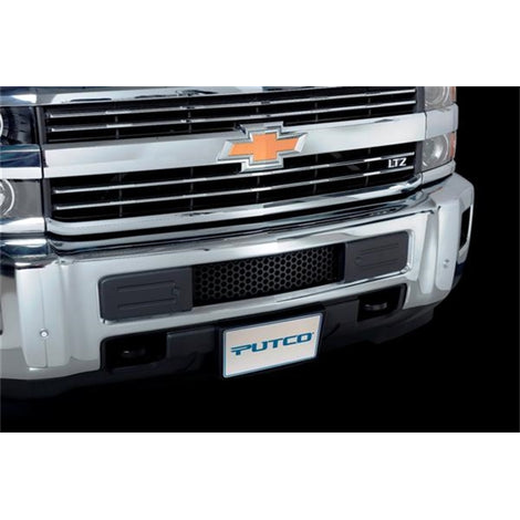 Black Punch Design Bumper Grille Bumper Grille <br> 15-19 Chevy Silverado, GMC Sierra 2500 3500 HD