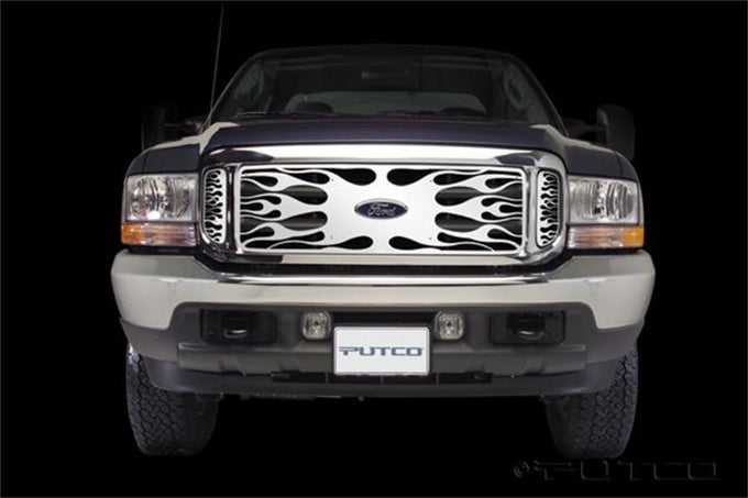 Flaming Inferno Stainless Steel Grille <br> 99-04 Ford F-250 F-350