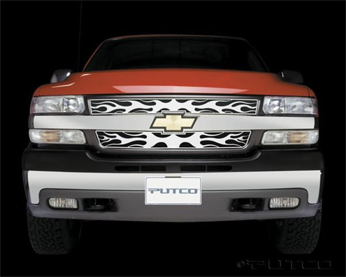 Flaming Inferno Stainless Steel Grille <br> 01-02 Chevy Silverado 2500 3500