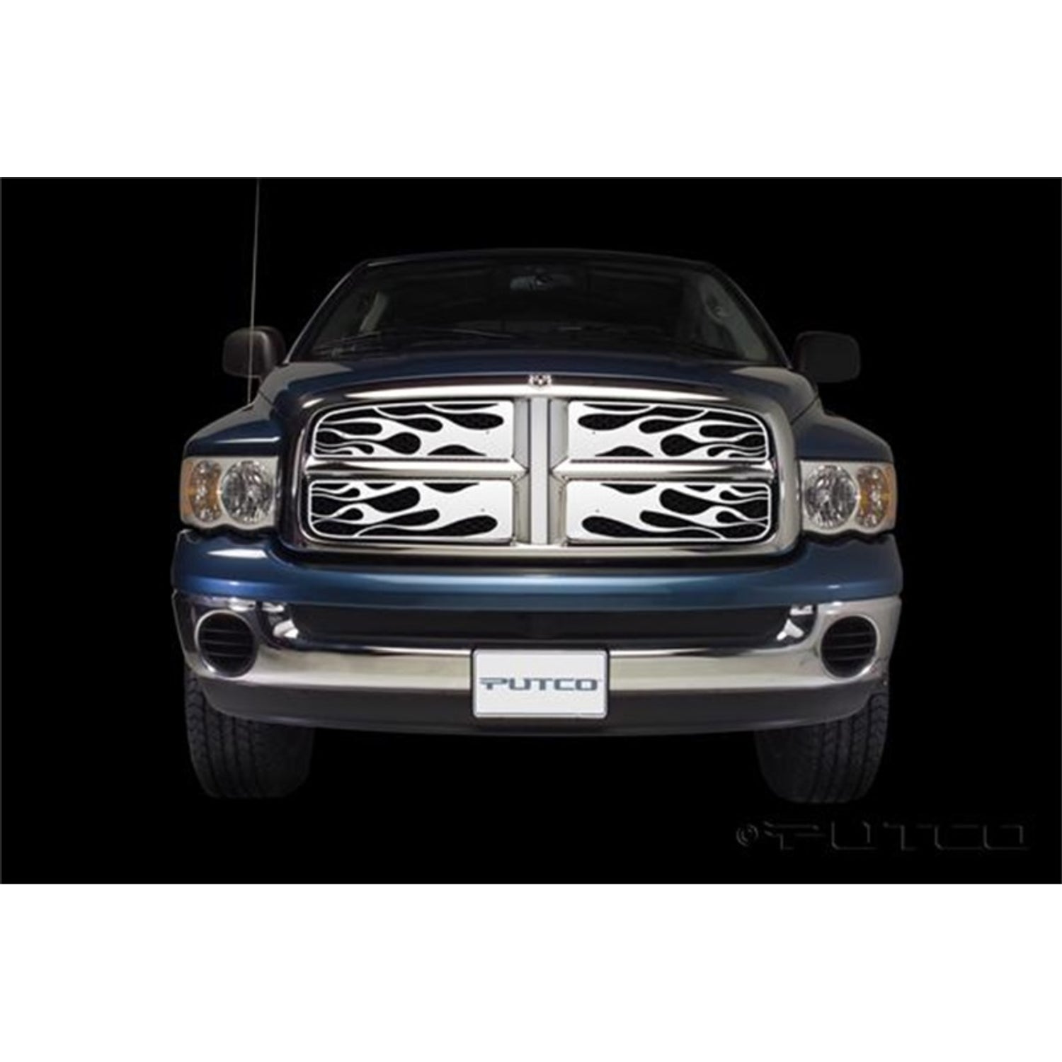 Flaming Inferno Stainless Steel Grille <br> 02-05 Dodge Ram 1500 2500 3500