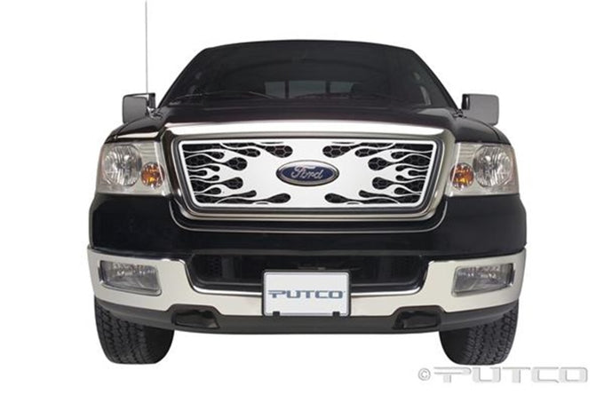 Honeycomb Flaming Inferno Stainless Steel Grille <br> 04-08 Ford F-150