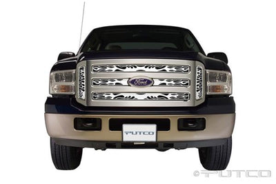 Flaming Inferno Stainless Steel Grille <br> 05-07 Ford F-350 F-250