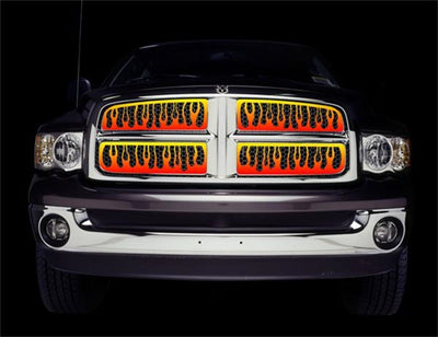 Flaming Inferno Stainless Steel Grilles <br> 07-10 GMC Sierra 1500 2500 3500 HD