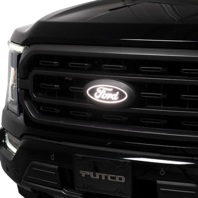 Front Luminix Ford LED Emblem w/Camera CutOut <br> 23-24 Ford F-150 Lightning