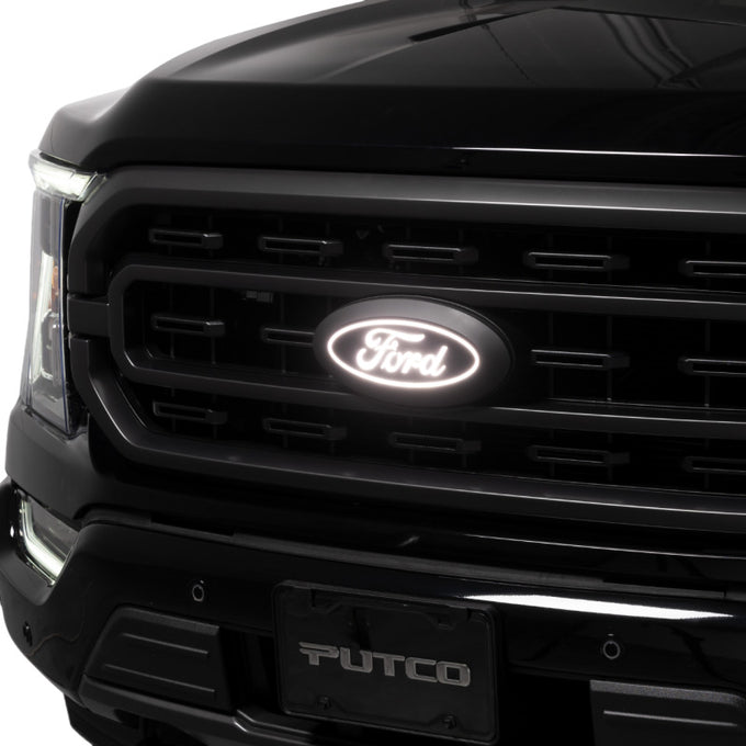 Front Luminix Ford LED Emblem w/Camera CutOut <br> 23-24 Ford F-150 Lightning