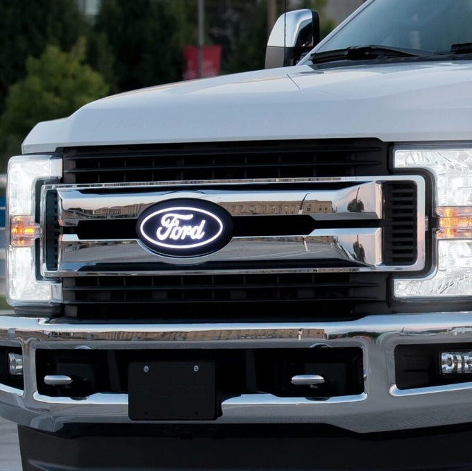 Front Luminix Ford LED Emblem <br> 11-24 Ford F-250 F-350 F-450 Super Duty