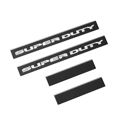 4pcs Black Platinum Door Sills <br> 99-16 Ford F-250 F-350 F-450 Super Duty