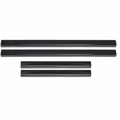 4pcs Black Platinum Door Sills <br> 17-22 Ford F-250 F-350 F-450 F-550 Super Duty