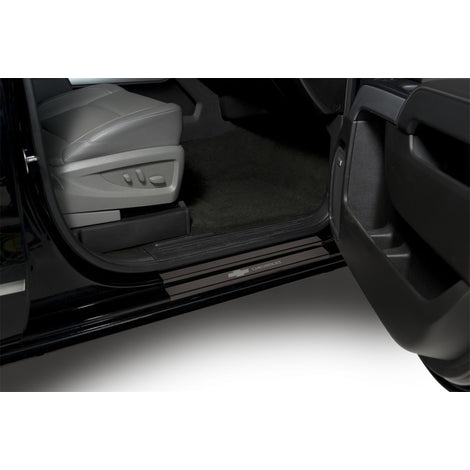 4pcs Black Platinum Door Sills <br> 14-19 Chevy Silverado 1500 2500 3500 HD