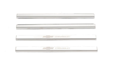 CHEVROLET Etching SS Door Sill Plates <br> 14-19 Chevy Silverado, GMC Sierra 1500 2500 3500 HD
